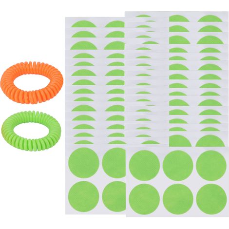 32 Autocollants et Bracelets Anti-Moustiques, Extrait Végétal, Imperméables et Résistants à la Transpiration, Portables, Lot Complet (1/5)