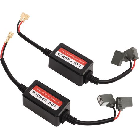 2 Stück H1 LED-Lichtdecoder 12V DC Anti-Flimmer-Widerstandsdecoder für LED-Scheinwerfer/Nebelscheinwerfer (1/5)