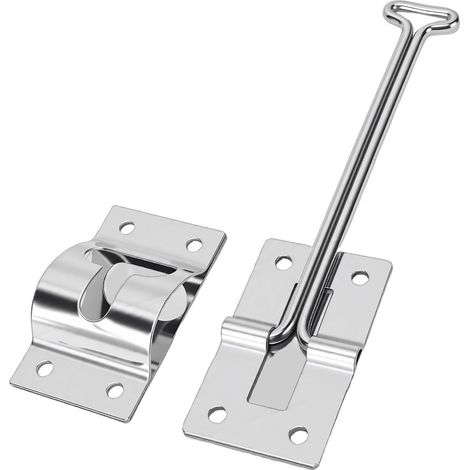 Arrêt de porte de camping-car en acier inoxydable, loquet de remorque de Style T pour remorques de fret, véhicules de Camping, camions 6 pouces (1/5)