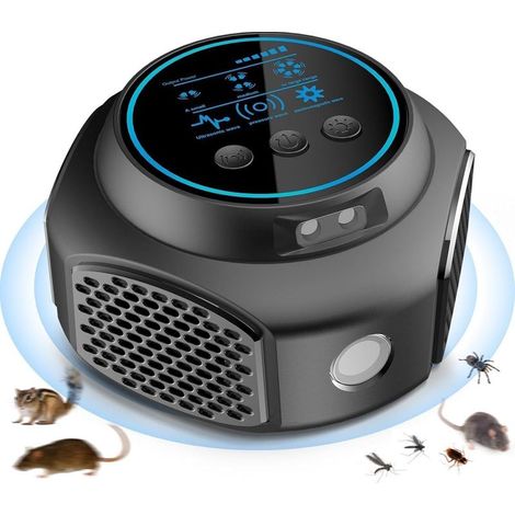 Répulsif à rongeurs à ultrasons pour la maison avec USB, répulsif à souris, répulsif à rats, répulsif à ultrasons pour souris, répulsif à ultrasons à 4 côtés 360°, répulsif pour intérieur 300㎡ (1/5)