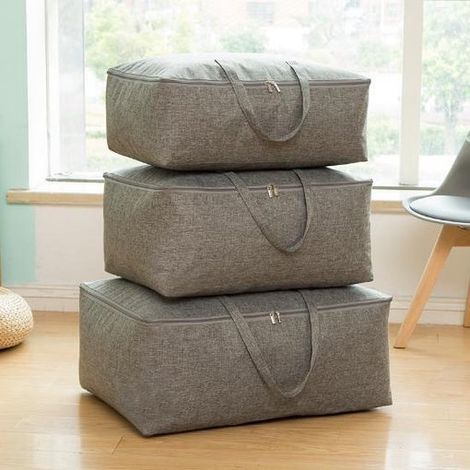 Sac de rangement XL - Housse de rangement - Organisateur pour couette, oreillers et vêtements - Sac de rangement textile - Grande capacité (1/3)