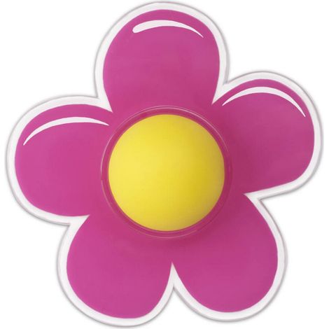 Tope De Pared Pvc Flexible 71x74x18mm Rosa Adhesivo Flor Inofix (1/3)