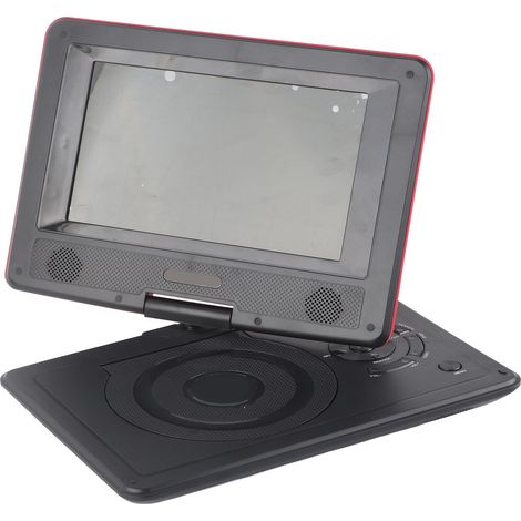 Lecteur DVD portable HD pour enfants, lecteur TV de voiture multifonctionnel et pratique avec télécommande et poignée 110-240 V (prise US rouge) (1/5)