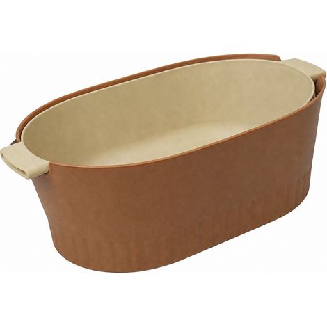 Passoire en plastique marron, grande taille, double couche détachable, capacité accrue pour la cuisine (1/4)