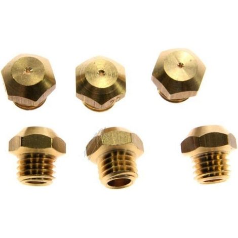 JEU INJECTEURS X6 GAZ BUTANE SANS TETINE POUR CUISINIERE SABA