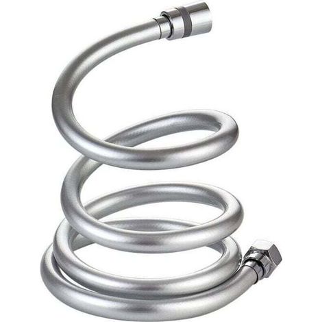 Flexible de douche,Flexible de Douche Tuyau de Douche en PVC 1.5 m, Flexible de Douche 360° Anti-Torsion et Anti-Pliure avec Connecteur en Laiton, Universel G 1/2 (1/4)