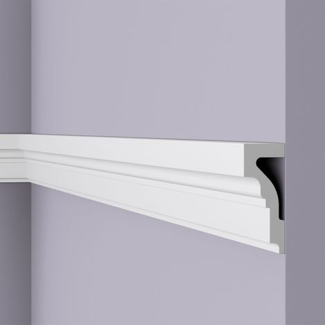 Wand- und Friesleiste NMC WL4 WALLSTYL Noel Marquet Zierleiste Eckleiste Stuckleiste Zeitloses Klassisches Design weiß 2 m (1/5)