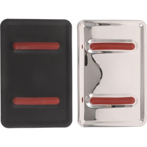 2 Pièces Coussins Isolants Thermiques pour Fer à Repasser en Acier Inoxydable et Silicone Noir, Supports Résistants la Chaleur pour Table à Repasser Domestique, Protège-surfaces (1/5)