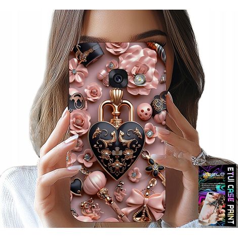 Schutzhülle für Samsung A5 2017 – feminine Muster, Vorhängeschloss-Herz-Design + Schutzfolie (1/5)