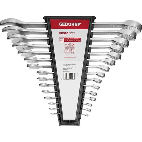 Gedore RED 3300993 R09105015 Jeu de clés mixtes 15 pièces Ouverture de clé (métrique) 07 - 29 mm (1/5)