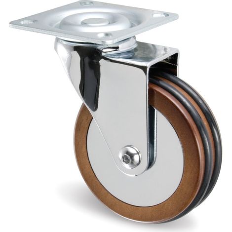 Roue Horq Plet Mabe D-75 avec noyer F.Chrome (1/4)