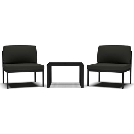 Maison Exclusive - Set Divani da Giardino 3 pz con Cuscini in Alluminio Antracite