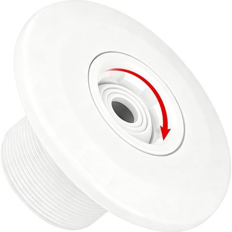 2 Inch Swimming Pool Discharge Nozzle, 360° Rotatable with Male Thread, Replacement Accessory for Spa and Pool, White Chlorine Resistant (1/5)
