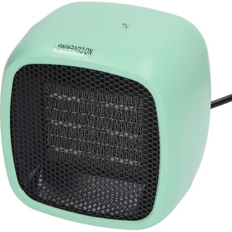 Chauffage d'appoint électrique soufflant en céramique PTC, avec protection contre la surchauffe, pour la maison et le bureau. Prise UE 220 V, vert.
