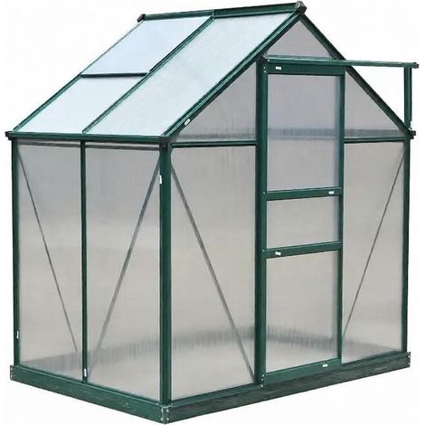 Serre de jardin portable en polycarbonate de 1,83 m de long, 1,22 m de large et 2,13 m de haut, idéale pour la croissance et la protection des plantes. (1/5)