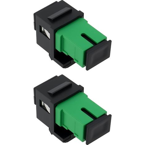 SC to SC APC Fiber Optic Adapter Singlemode Simplex Keystone Jack Coupler 2 Pack (1/5)