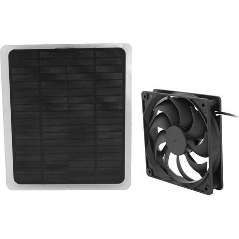Kit Ventilateur Solaire 10W avec Panneau Léger pour Serre, Maison d'Animal ou Cabane