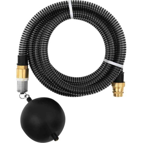 Manguera de succión con conectores de latón PVC negro 29 mm 25m (1/5)