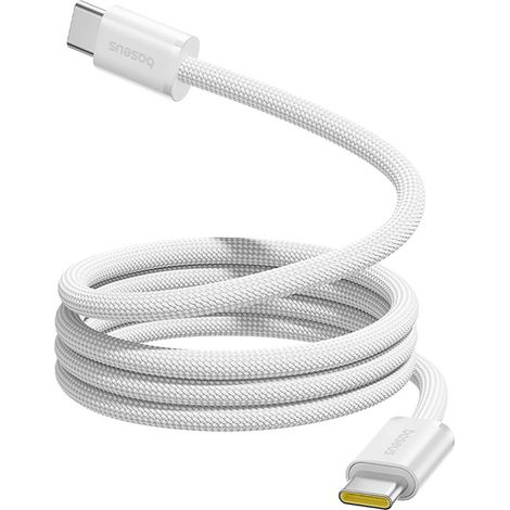 Cable magn茅tico trenzado USB-C de 100 W y 1 m - Blanco (1/5)