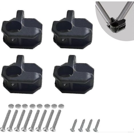 Lot de 4 pieds de rechange pour chaises de camping, pieds de réparation robustes pour chaises pliantes (1/3)
