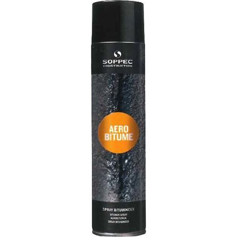 Soppec – Spray bitumeux en aérosol noir 143003 – Sous couche pour béton armé – Adhésif rapide – Utilisable sur petites surfaces difficiles d’accès