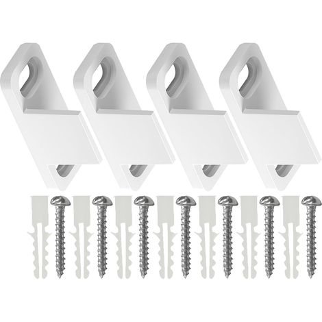 lot de 4 guide de sol pour porte de grange coulissante, plastique (1/5)