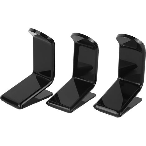 Support mural 3 pièces pour manettes, support acrylique sous bureau, présentoir de console de jeu noir, étagère fixe pour accessoires gaming (1/5)