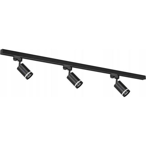eko-light Foco de techo interior negro orientable 3 focos (1/3)