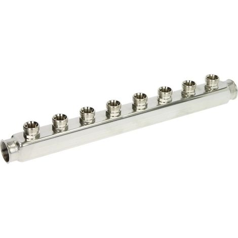 Nourrice de distribution 8 circuits 1’’ FF x 3/4'' eurocône