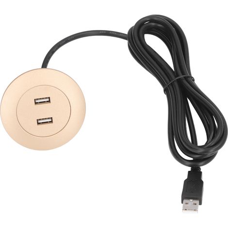 Prise USB encastrable pour canapé, double port de charge USB, installation affleurante, pour usage domestique, doré (1/5)