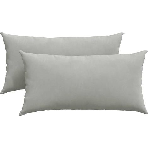 Maison Exclusive - Cuscini da Divano 2 pcs Grigio chiaro 80 x 40 cm Tessuto