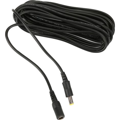 Câble d'extension d'alimentation CC 12 V de 5 m (16,4 pi) pour caméra de surveillance LED