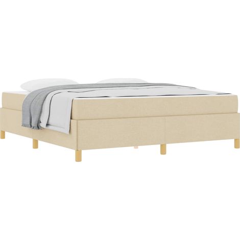 Maison Exclusive - Bettrahmen mit Matratze Creme 180 x 200 cm Sto