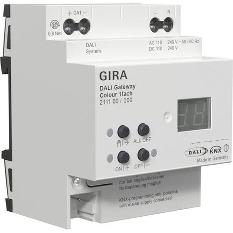 Gira DALI Gateway Colour 1f REG KNX Secure [211100], 2111 00