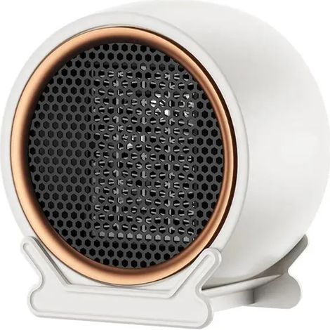 Chauffage Électrique - Chauffage Sur Table Avec Ventilateur - Technologie Céramique Ptc 1200 W - Portable - Blanc