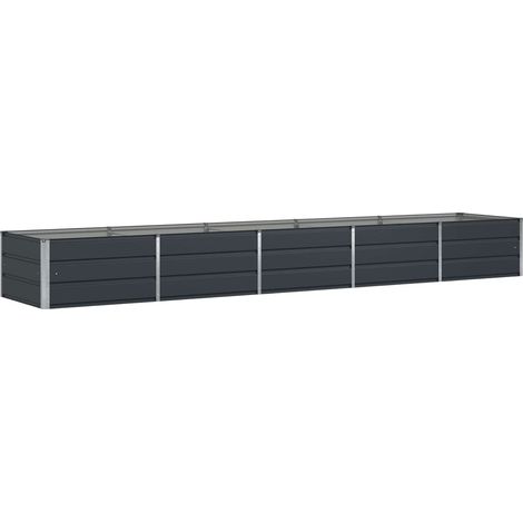 Planter Anthracite 400 x 80 x 45 cm Steel vidaXL (1/5)