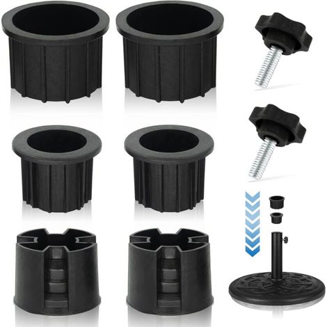 8 pièces socle de parapluie trou anneau bouchon couvercle et capuchon Patio parapluie support pièces de rechange support Base stabilisateur manchon (1/5)