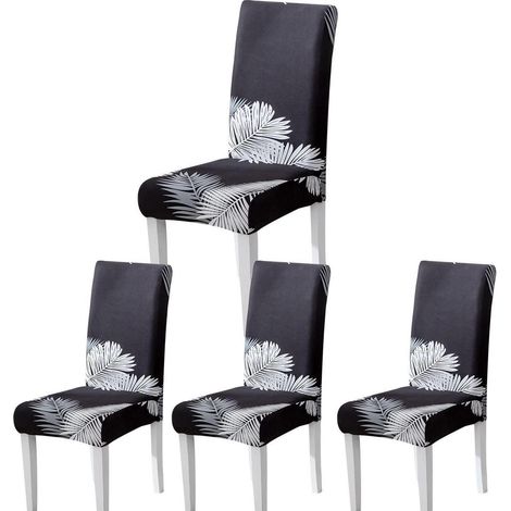 Stuhlhussen 4er Set Jacquard für Esszimmerstühle, Schwingstühle, Universalbezug (1/5)
