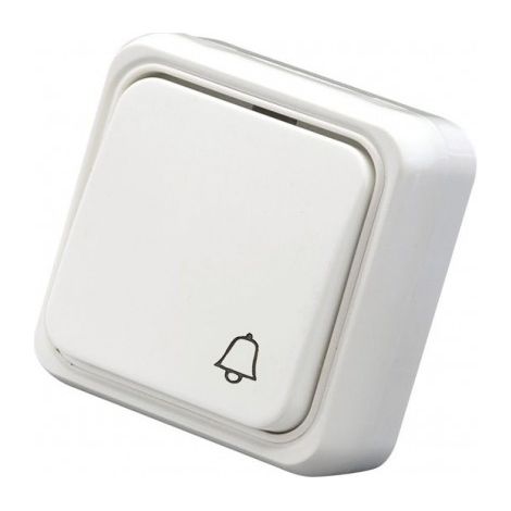 PULSADOR TIMBRE SUPERFICIE BLANCO - EHLIS