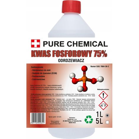 Rostentferner 1L - Phosphorsäure 75% - Effektiv gegen Rost - Schützt Metalloberflächen