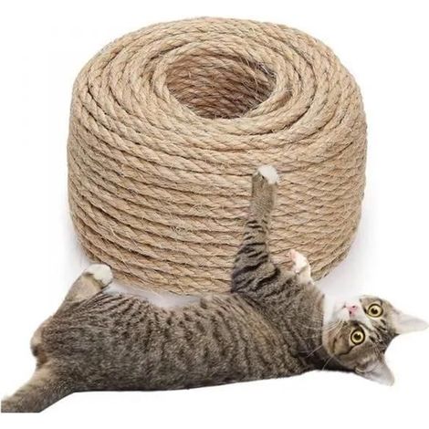 Corde en sisal - Naturelle - 5 mm x 50 m - Accessoire pour Chat - Durable et Biodégradable