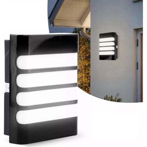 Lampe Murale LED Etanche 6500K Jardin Entree Garage Boitier Plastique Durable Faible Consommation Electrique (1/4)