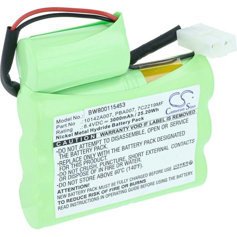 vhbw Replacement Battery compatible with Water Tech Swimming Pool Pool Cleaner (3000mAh, 8.4 V, NiMH)