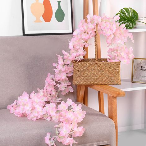 Guirlande de Sakura Artificielle (1,8m, 256 Fleurs) - Décor Printemps/Wedding Maison Lumineux Pink. (1/5)