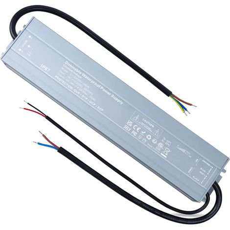 Transformateur 220V 24V Dimmable étanche IP67 Alimentation LED Transfo DC 100W 4.17A LED Driver de Tension Constante Pilote LED Basse Tension pour Ampoule à Bande Lumineuse Led (1/5)