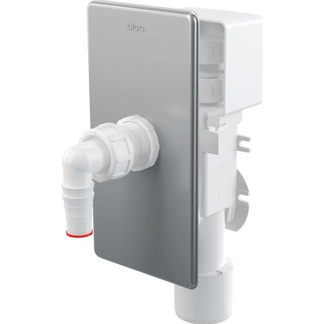 AlcaPlast Unterputzsiphon für Waschgeräte mit Belüftungsventil DN40 und DN50 edelstahl APS3P (1/3)