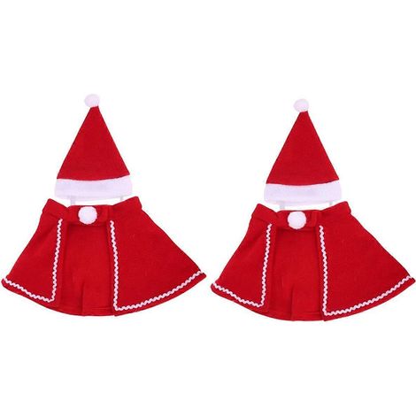 Cape d'hiver mignonne pour animaux de compagnie (chien/chat), vêtements de Noël pour garder au chaud, costume de Noël amusant pour animaux de compagnie (1/4)