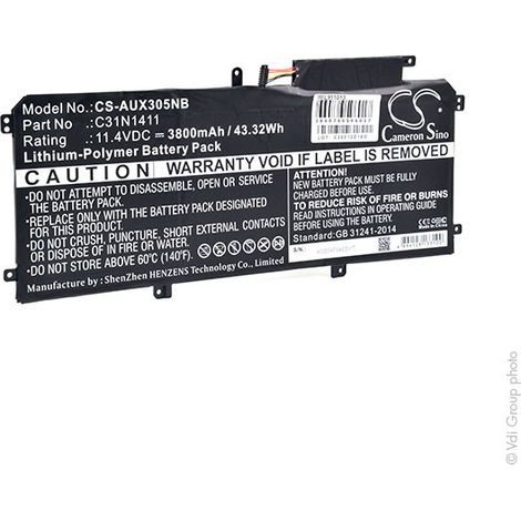 NX - Batterie ordinateur portable 11.4V 3800mAh - C31N1411 (1/3)