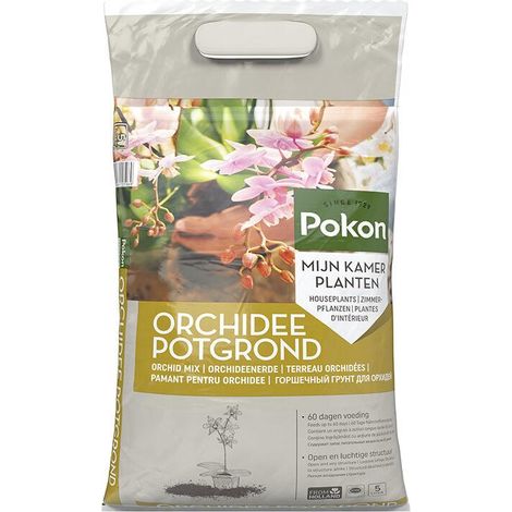 Terreau Spécial Orchidées 5 L - Mélange Écorce et Fibres de Coco pour Drainage Optimal - PANGIVO