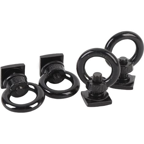 Ancre d'arrimage M8 en acier inoxydable, 4 pièces, anneaux de boulons à fente robustes pour maintenir les crochets de corde élastique, noir (1/5)